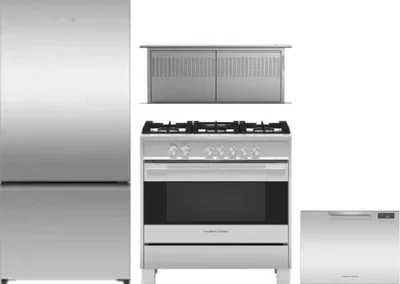 4 Piece Package Includes Refrigerator, Range, Hood And Dishwasher